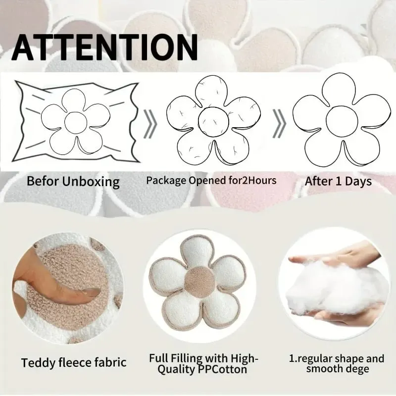 Luxury Sunflower Petal Flower Pillow Sofa Living Room Cushion Bay Window Bed Decor Headrest Backrest Pad PP Cotton Filled Pillow — image 5