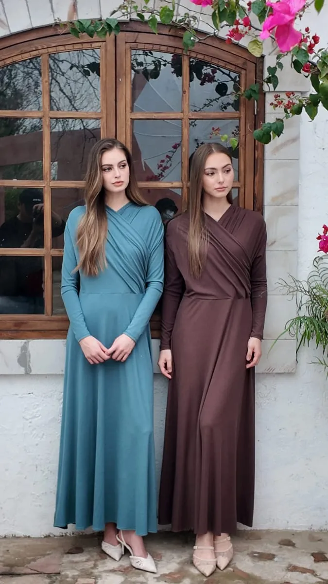 AS SS26 Flowy elegance wrap Maxi dress lightweight fabric flattering dressy woman clothes — image 1