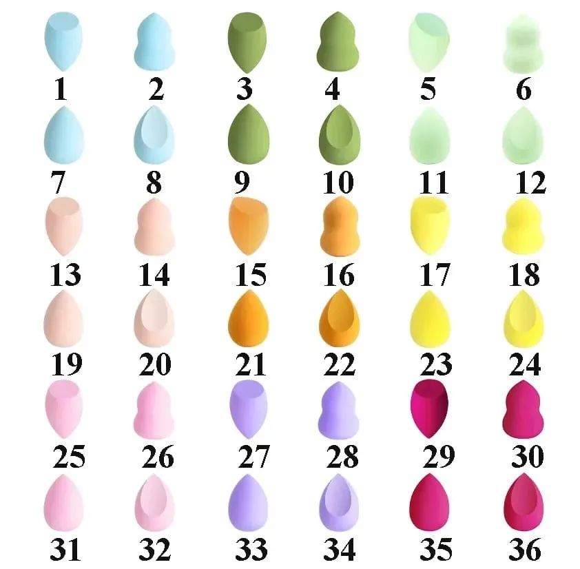 50pcs Custom Logo pink red white Hydrophilic Cosmetic Make Up sponge Beauty Latex-Free Sponge Washable Blenders Powder Puffs — image 3