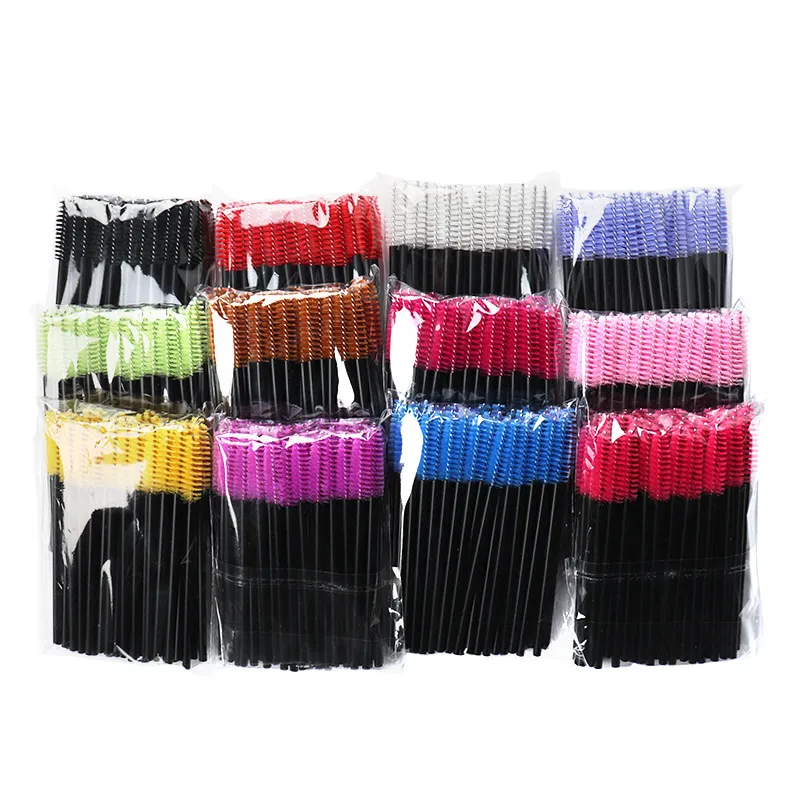 100pc Disposable Eyelash Brush Hollow Eyebrow Comb Lash Extension Makeup Brushes Mascara Stick Applicator Microbrush Beauty Tool