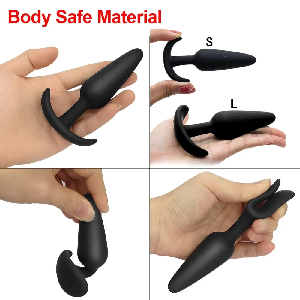 3 forskellige størrelser analprop blød silikone anal buttplugstimulator Voksen sexlegetøj til mænd/kvinder prostata massager analtræner