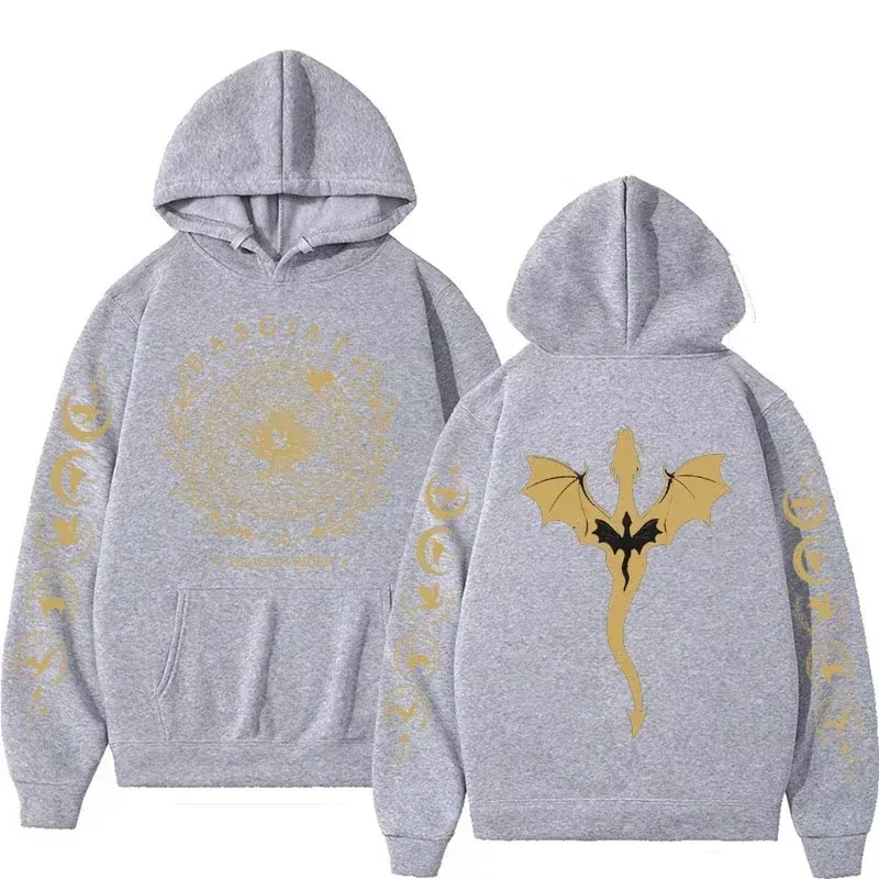 2026Fall Winter Fashion Trends Fourth Wing Graphic Hoodies Men's Long Sleeve Sweatshirts Hoodies Streetwear — image 3