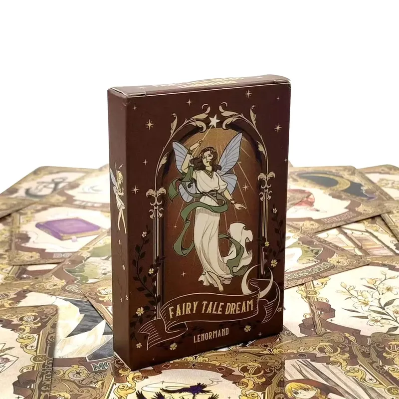 Fairy Tale Dream Lenormand Cards 44 Cards Vintage Fairy Tale Oracle Deck Divination Fortune Telling Witch Gold Border Cards