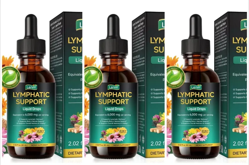 Lenm 60 ml système lymphatique nettoyer soutien immunitaire suppléments liquides gouttes lymphatiques organiques naturelles à base de plantes pour BalanceSupport
