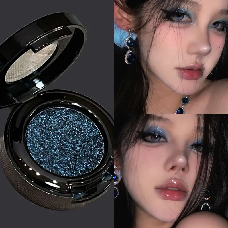 Metallic Glitter Black Blue Eyeshadow Purple Green Metallic Highlighter Eyeshadow Diamond Long Lasting Eye Makeup Women Cosmetic — image 2