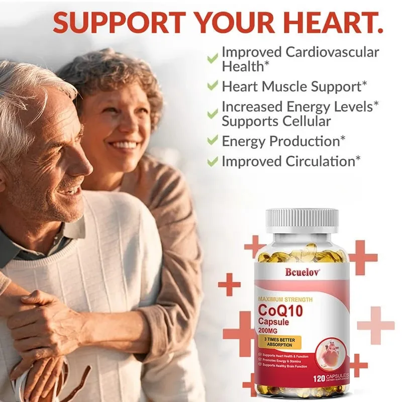 CoQ10 200mg Softgels- 3x Better Absorption Antioxidant for Heart Health & Energy Production Coenzyme Q10 Dietary Supplements — image 2