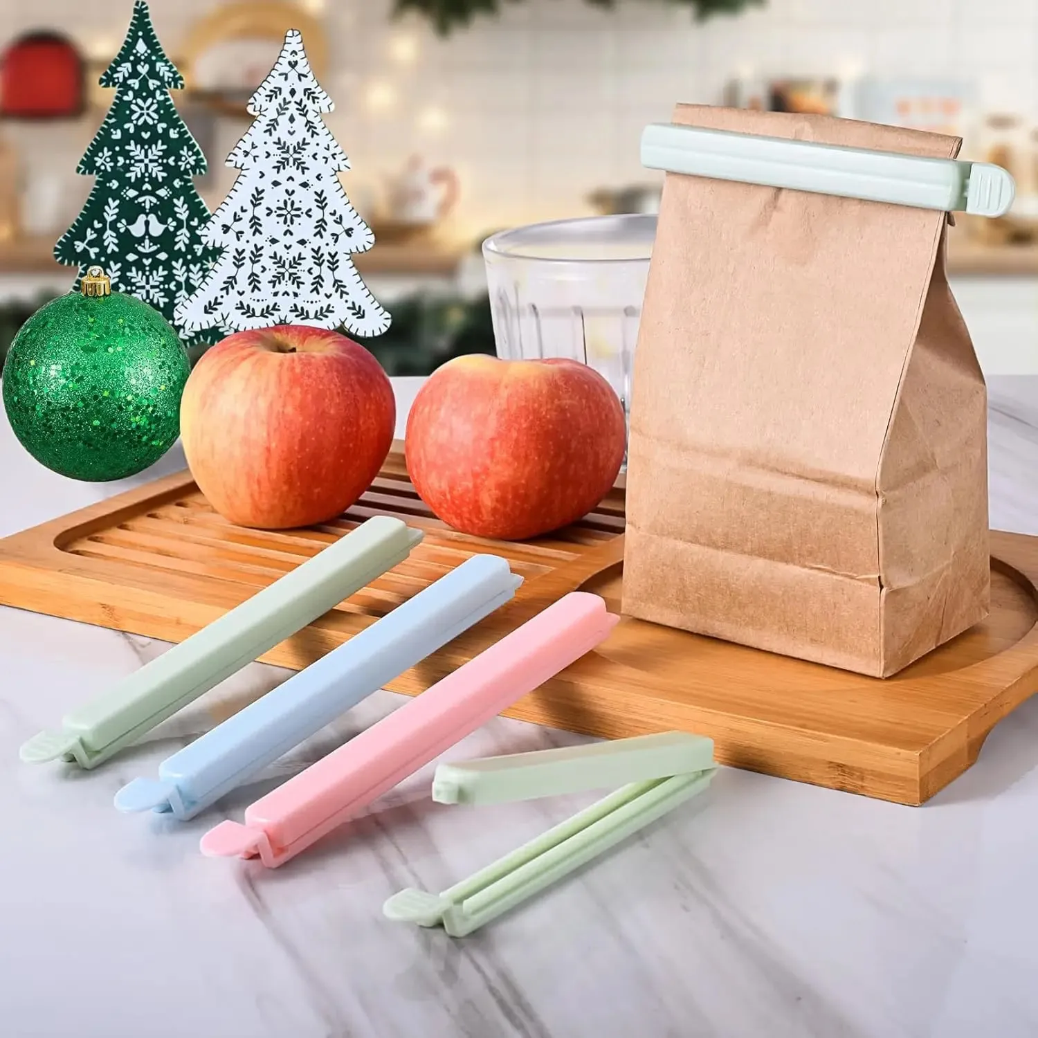 Airtight Food Storage Bag Clips 20pcs Plastic Sealing Clamps for Keeping Food Fresh Moisture Proof Chip & Cereal Bag Sealer — image 2