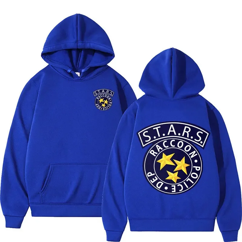 Limited Resident Evil Logo Graphic Hoodies Men's Harajuku Y2k Long Sleeve Sweatshirts Male Fashion Cool Casual Hoodie Streetwear