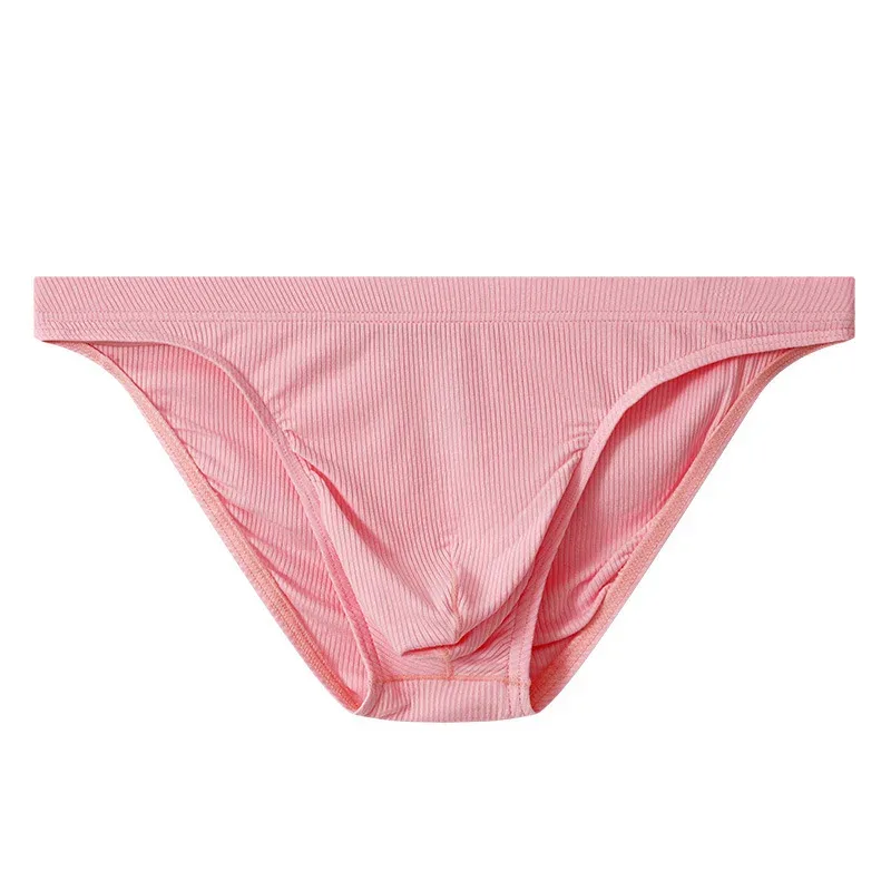 Men Rib Fabric Briefs Underpants Man Sexy Underwear Breathable Low Waist Mens Bikini Briefs Cuecas Big Pouch Hombre Slips — image 8