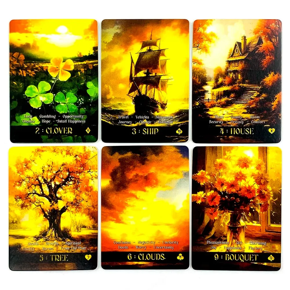8.8*6.3cm 36 Oracle Cards Game Fortune Telling & Spiritual Growth Cards For Fate Divination Meditation & Party Games — image 4