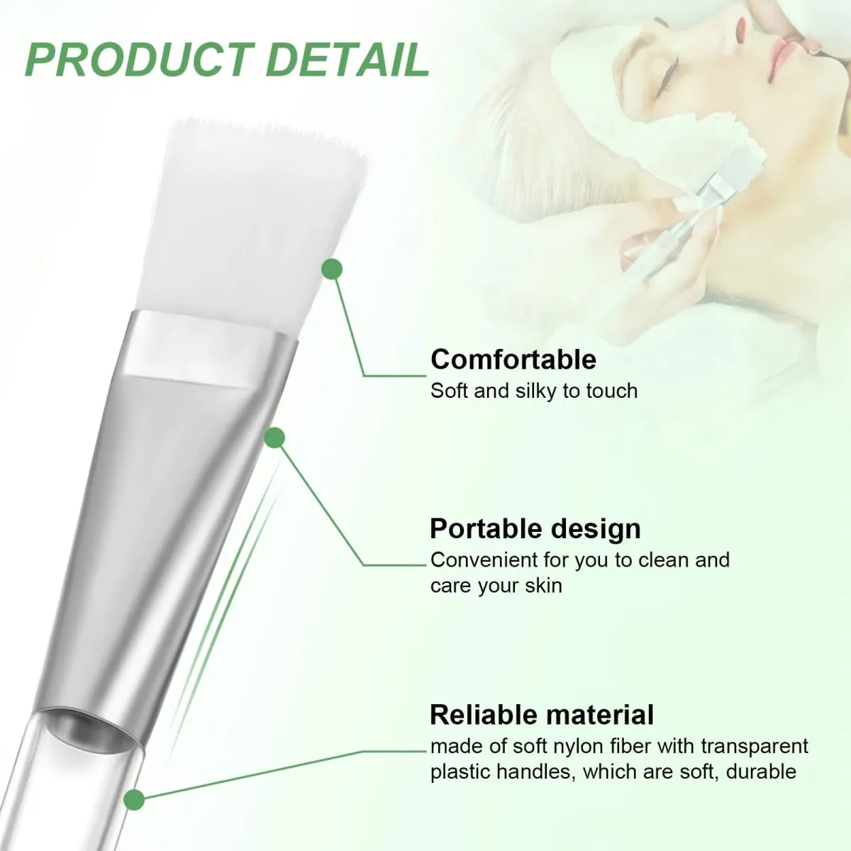 50pcs/10pcs Facial Mask Brushes - Professional Makeup & Skincare Applicators for Face Masks Body Butter Creams Salon Spa — image 2