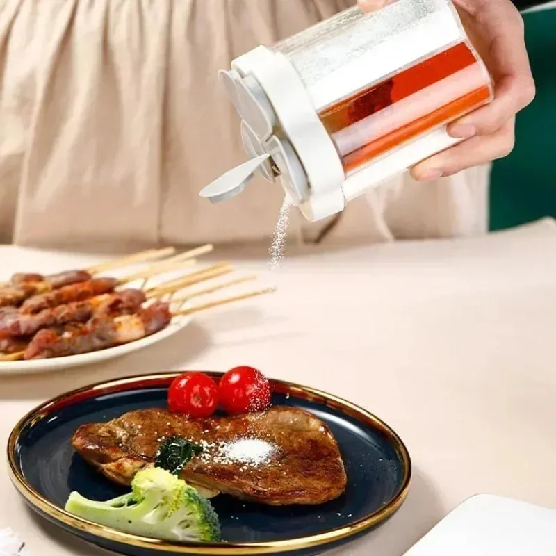 1 Uds. Tarro de condimentos, contenedor de plástico, botella de condimentos, organizador de especias, contenedores de condimentos para acampar al aire libre, juegos de utensilios de cocina