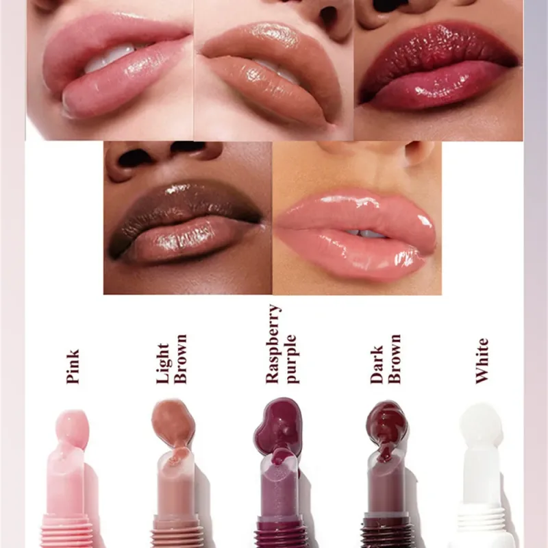 Bálsamo labial hidratante espelho brilho labial baunilha hortelã gelado bolo de café cheiro batom transparente óleo labial maquiagem
