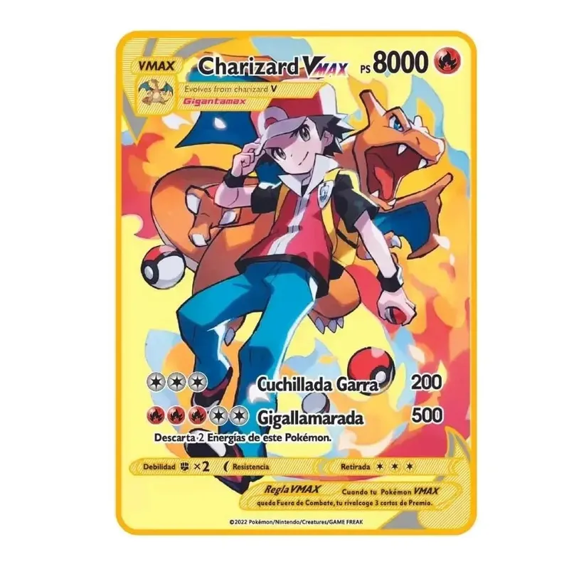 Pokemon Kartı Vmax Metal Pokémon Mektupları Pikachu Gx Mewtwo Charizard Vstar Anime Oyunları Oyuncaklar Altın Demir Oyun Kartları Çocuklar Hediyeler