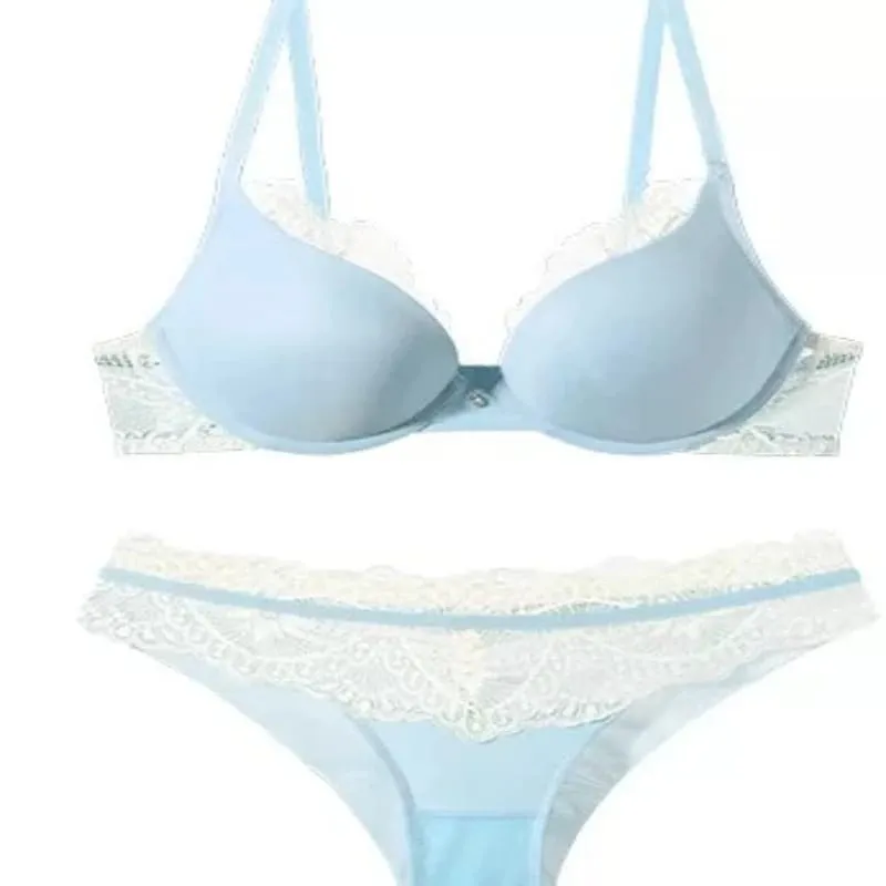 Elegant Women Lace Lingerie Set Push‑Up Bra Soft Underwire Anti Sagging Lift Comfort Lightweight Daily Wear Underwear Kit — image 5