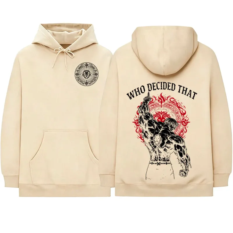 Anime The Seven Deadly Sins Escanor Manga Hoodies Men's Women Clothing Fashion Fleece Long Sleeves Hooded Sweatshirts Streetwear — image 10