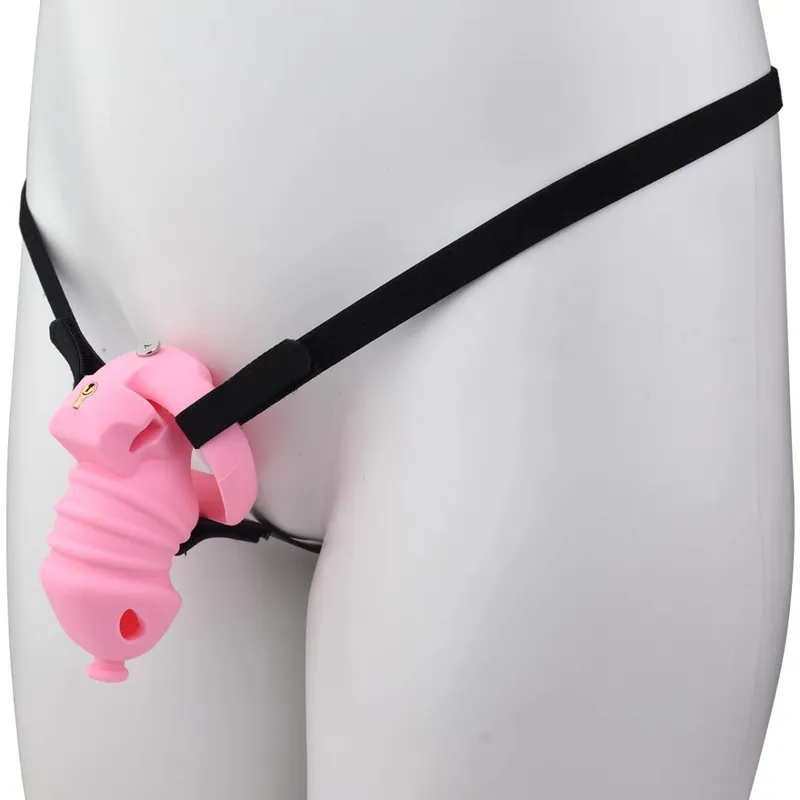 Silicone Penis Cage Male Dick Bondage Chastity Belt Dildo Lock For Cock Anti-Escape Sex Toys For Men Erotic Accessories