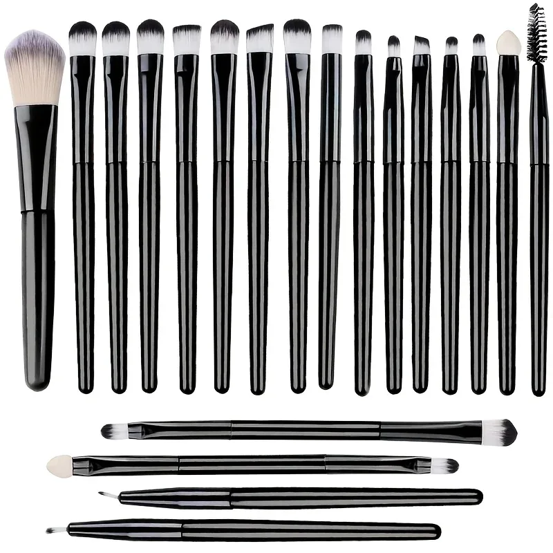 20pcs Eye Makeup Brush Set Portable Soft Makeup Brushes Beauty Tools Foundation Eyeshadow Eyeliner Brush Multi-function Beginner