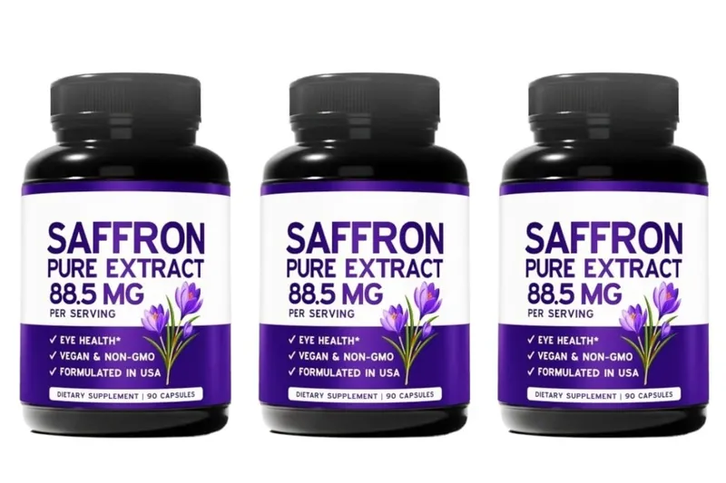 Saffron Extract Capsules 90 Count for Mood Energy and Eye Health Support Vegan Non GMO Gluten Free Dietary Supplement — image 6