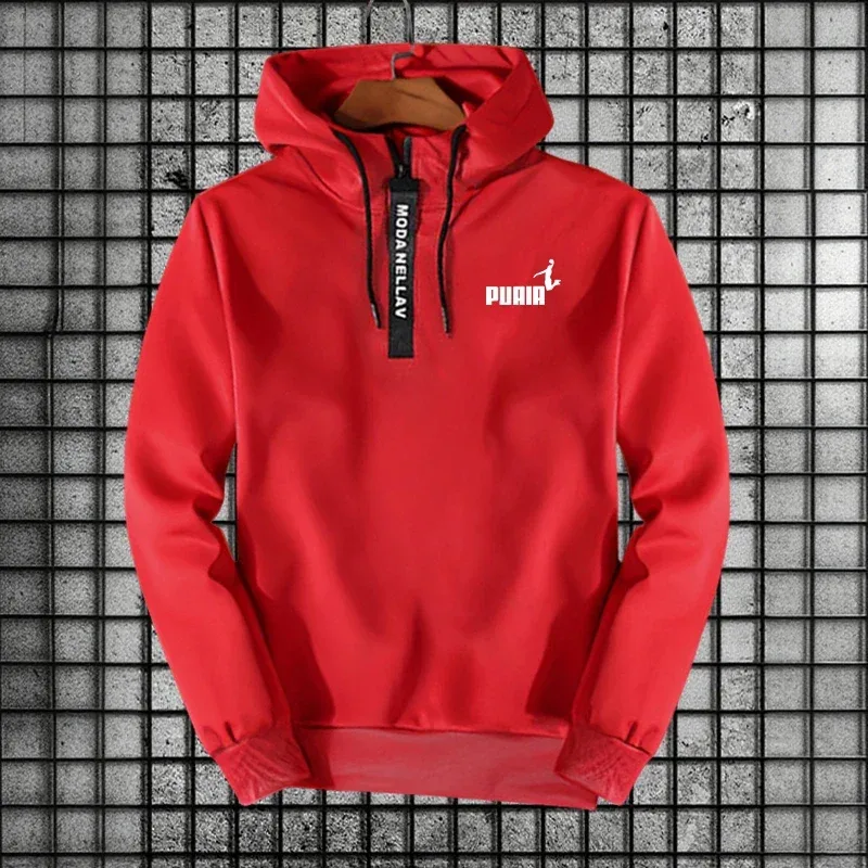 2026 Autumn Winter Daily Casual Sports Fashion Hoodie Men Women Hooded Sweatshirt High Quality Half-zip Long Sleeve Pullover — image 5