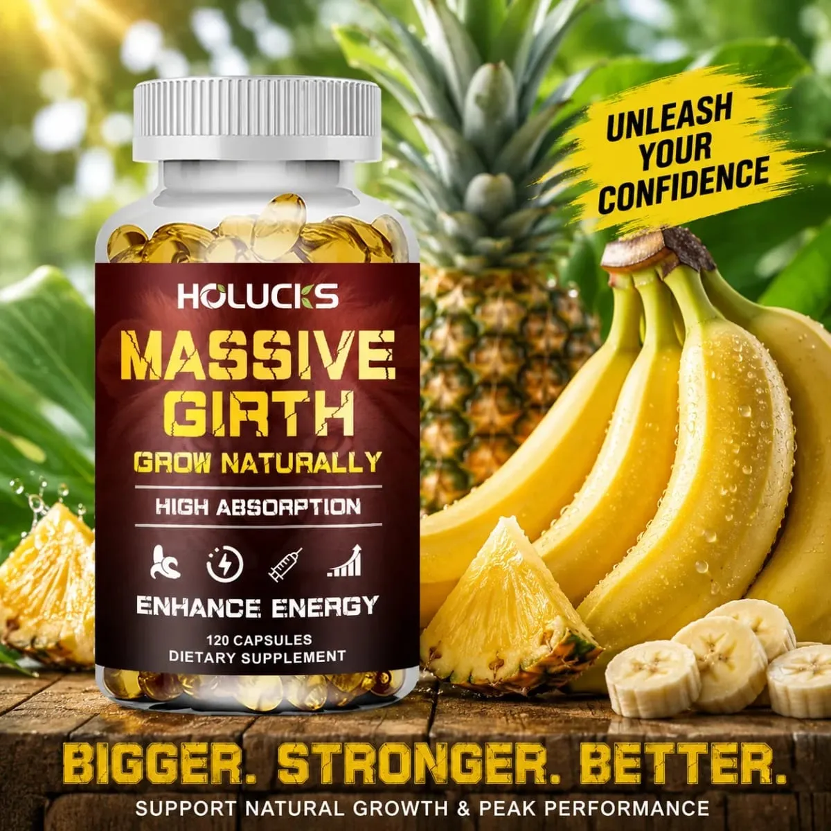 Men's Health Capsules with Tribulus Terrestris Ashwagandha Support Stamina Male Charm Hormonal Balance Daily Immune