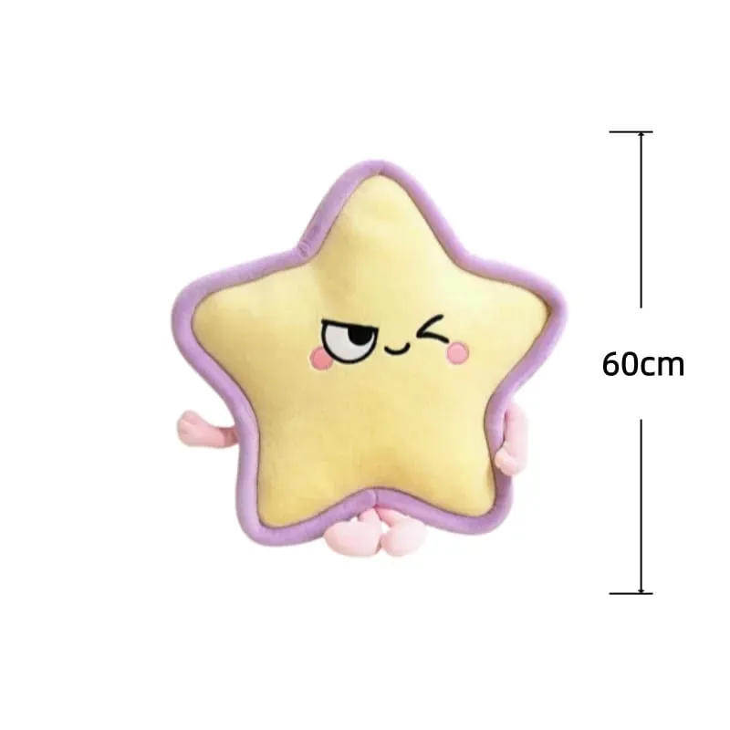 Five Pointed Star Plush Pillow 40/60cm Stuffed Cushion Squishy Sofa Cushion Adorably Home Decor Toys Creative Birthday Gifts
