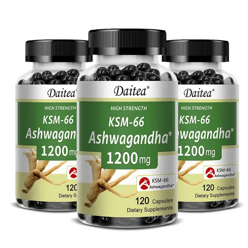 KSM-66 Ashwagandha 1200mg Capsules Stress Relief Energy Focus Muscle Recovery & Mood Support Improves Athletic Performance — image 11