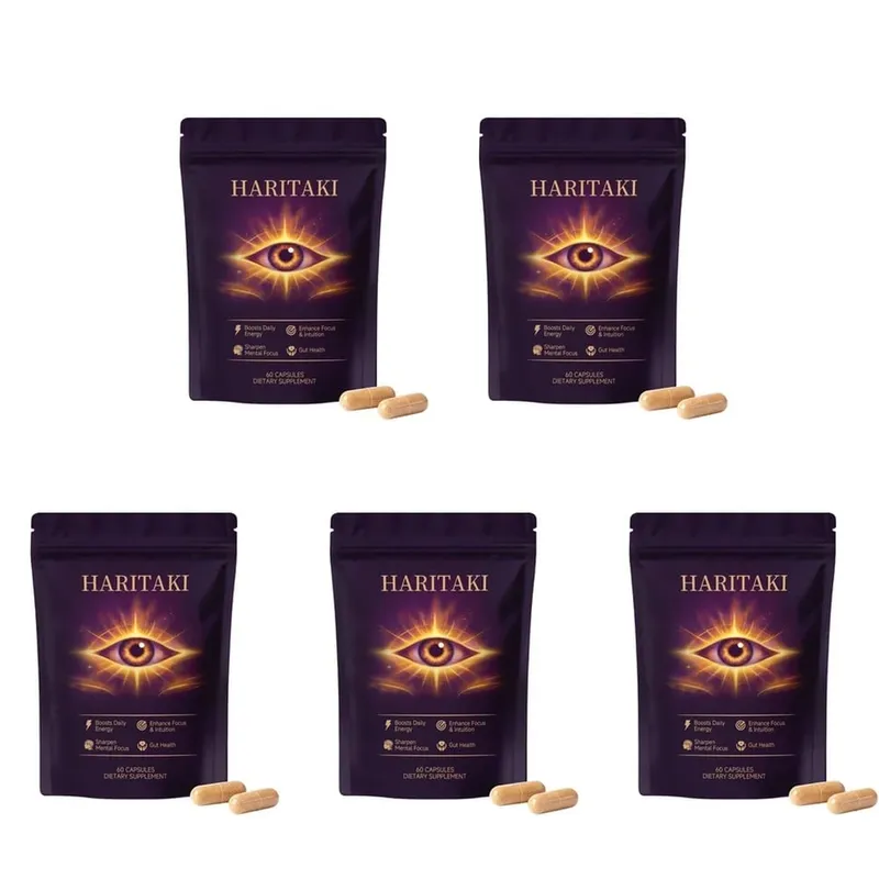 Haritaki Third Eye Capsules for Digestive Balance & Regular Gut Support with Antioxidant Protection 60 Organic Veggie Capsules