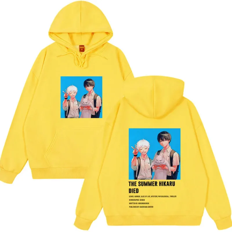 Anime The Summer Hikaru Died Hoodies Hikaru Yoshiki Manga Hoodies Men Women Casual Clothing Cozy Long Sleeve Funny Streetwears — image 8