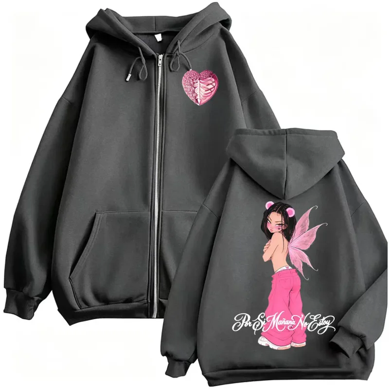 Rapper Omar Courtz Por Si Manana No Estoy Tour Album Zipper Hoodies Men's Clothing Fashion Casual Fleece Sweatshirt Jacket Coats — image 5