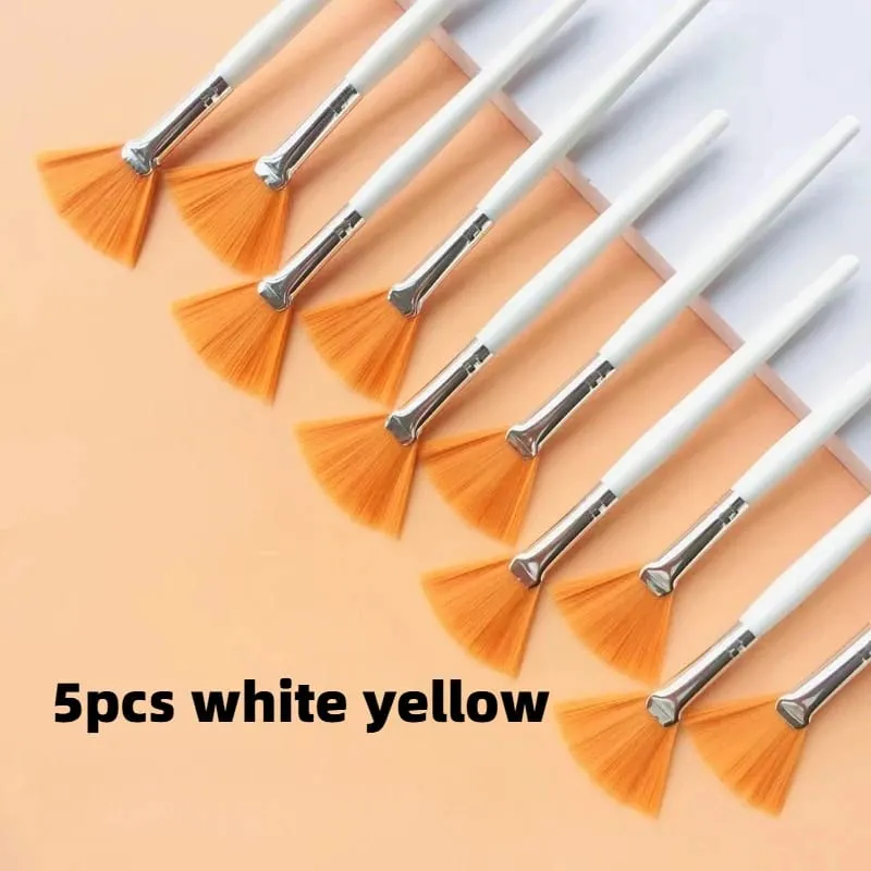 5/10pcs Fan Shape Foundation Makeup Brushes Multifunctional Facial Mask Brush Essential Oil Women Beauty Makeup Tools Brush