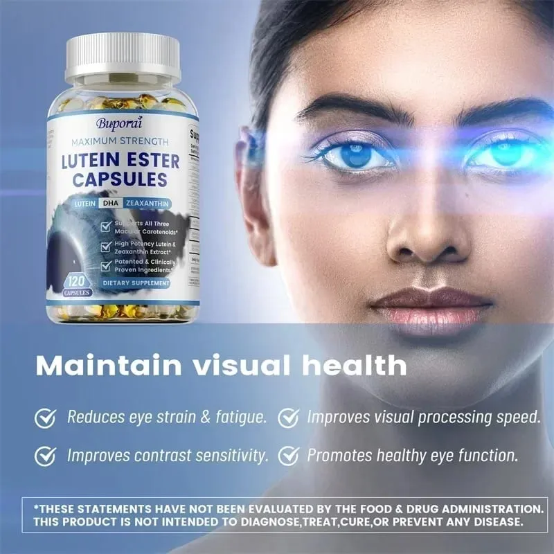 Cápsulas de éster de luteína - Apoiam a saúde ocular, mantêm a visão clara, aliviam a fadiga ocular, anti-oxidação, protegem contra os raios UV — image 6