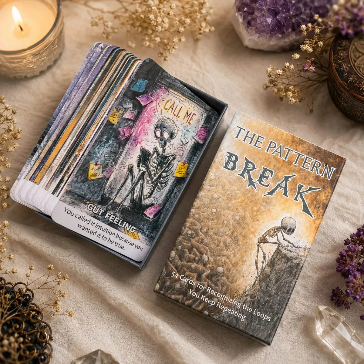 54 Card Deck 13x8 Cm Oracle Cards The Pattern Break Card Game Explore Repeating Cycles Self-Discovery Playing Cards