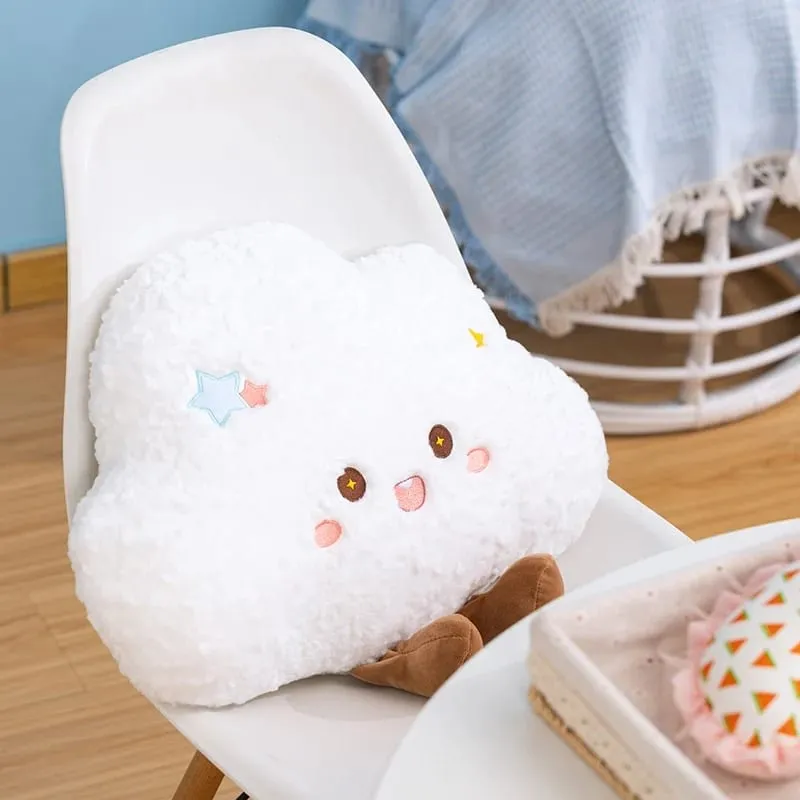 Cute Cartoon Rainbow Cloud Pillow Kawaii Stuffed Pillow Soft Filling Home Office Car Sleeping Pillow Backrest Good Gifts