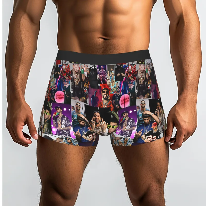 Male Funny A-Anuel AA Underwear Boxer Briefs Stretch Shorts Panties Underpants — image 24