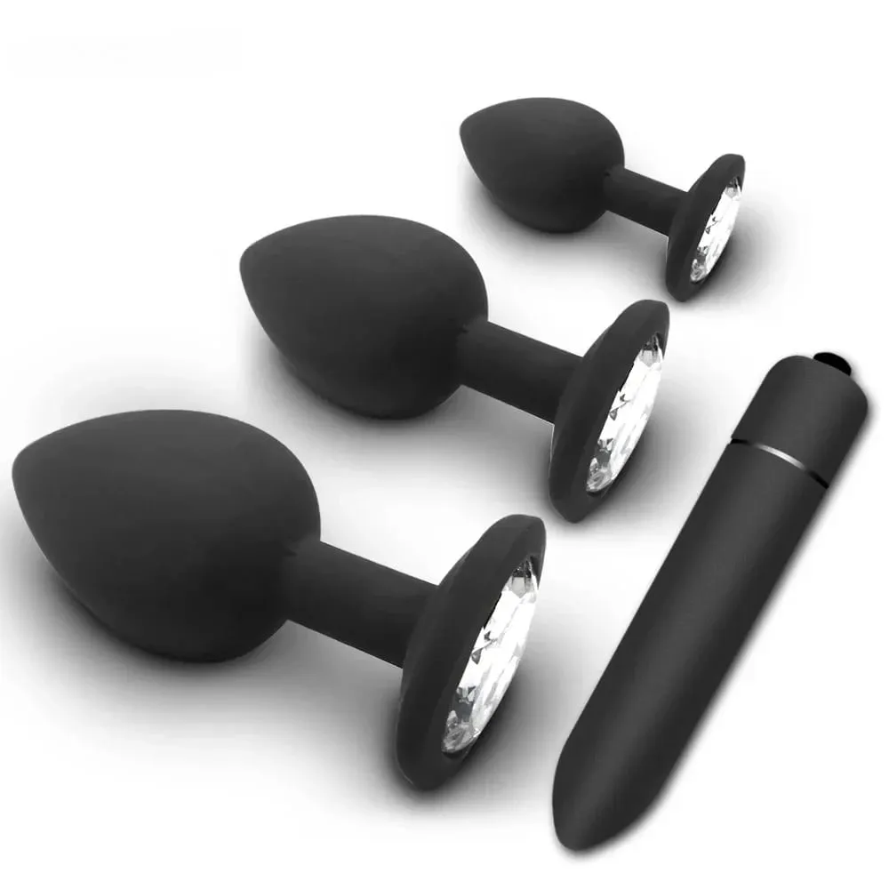 Anal Toy Soft Silicone Anal Plug Mini Bullet Vibrator Butt Plug Men Women Gay Couples Anal Prostate Stimulator Sex Toy for Adult — image 1