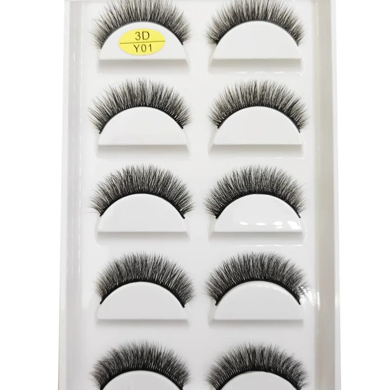 5 pares de pestañas postizas de visón 3D naturales suaves y esponjosas pestañas postizas de ojos maquillaje pestañas belleza gato Cilios 9 estilos — image 12
