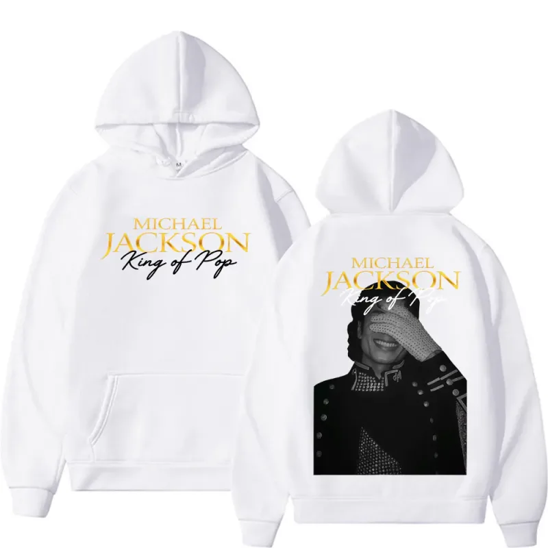 Michael Jackson King of Pop Hip Hop Style Hoodies Men Women Harajuku Streetwear Vintage Sweatshirt High Quality Fleece Pullovers — image 7