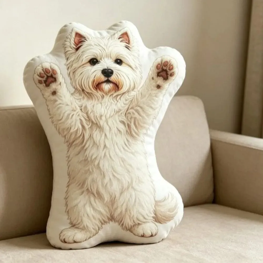 Dog Shaped Pillow Animal Throw Pillow Decorative Animal Pillow PP Cotton Filling Shiba Dog Cushion Contoured Shape