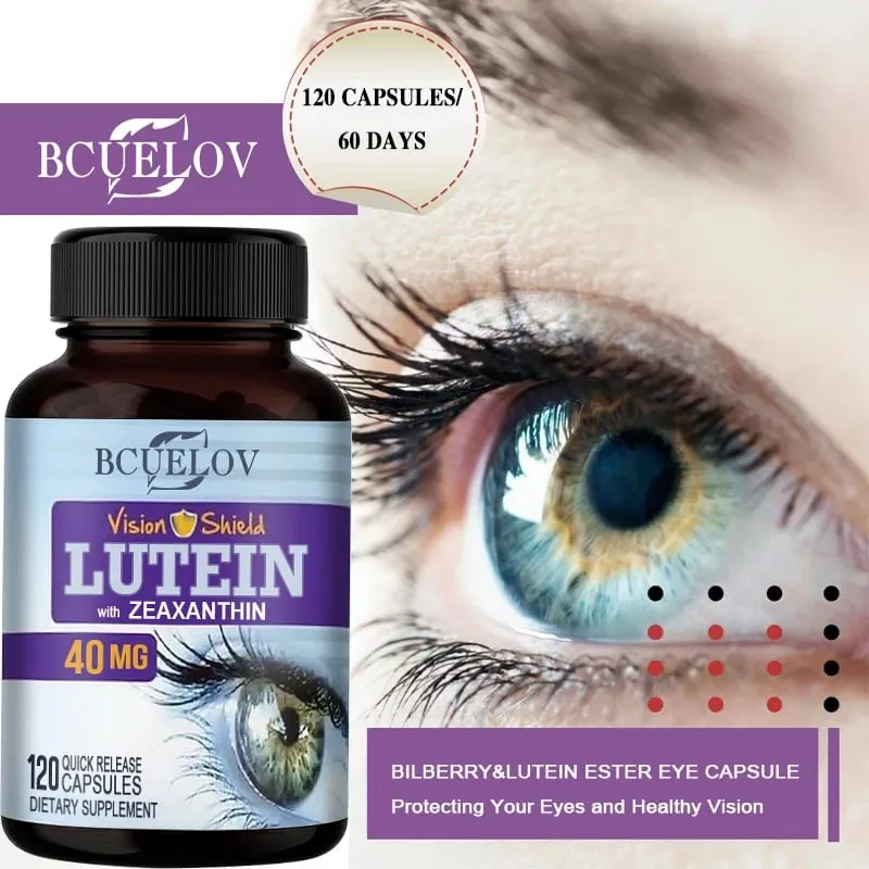 Lutein Eye Care-with Bilberry Extract and Zeaxanthin Supports Eye Health Promotes Healthy Vision and Maintains Macular Health