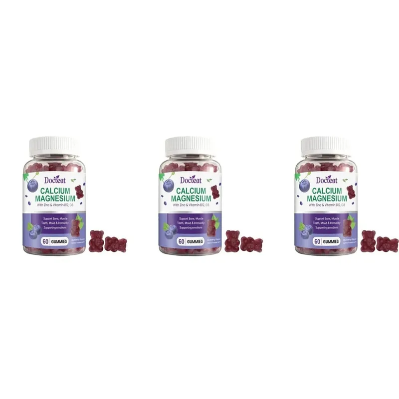 Calcium Magnesium Gummies with Zinc and Vitamins D3 B12 and B6 for Bone Teeth Mood & Immunity Support 60 Gummies — image 8