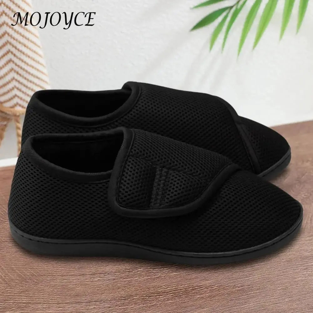 Unisex Diabetic Shoes Wide Walking Shoes na may Adjustable Closure Slip-On Orthopedic Shoes Hook and Loop Sneakers para sa Matatanda — image 5