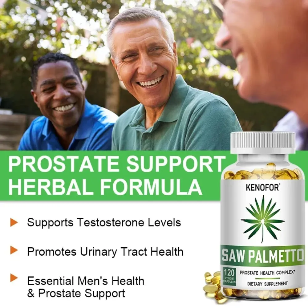 Saw Palmetto Extract Capsules Prostate Health Supplement Hair Growth for Mens Help Normal Urination Frequency — image 6