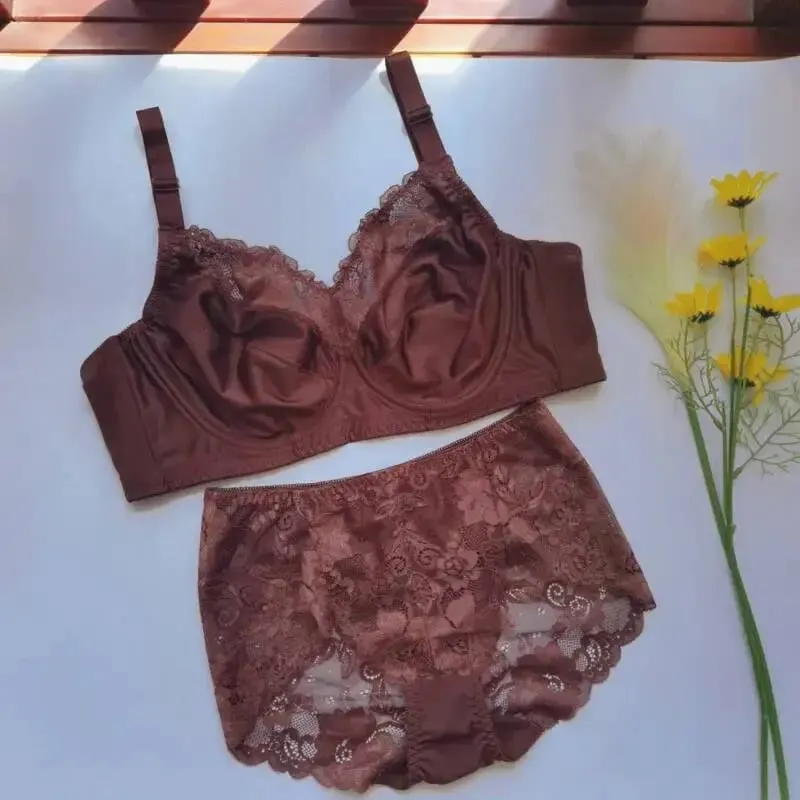 B C D E F G Bra And Panty Sets Underwear Lace Lingerie Set Thin Plus Size Clothing 2 Two Piece Adjustable Bras For Panties Women — image 3