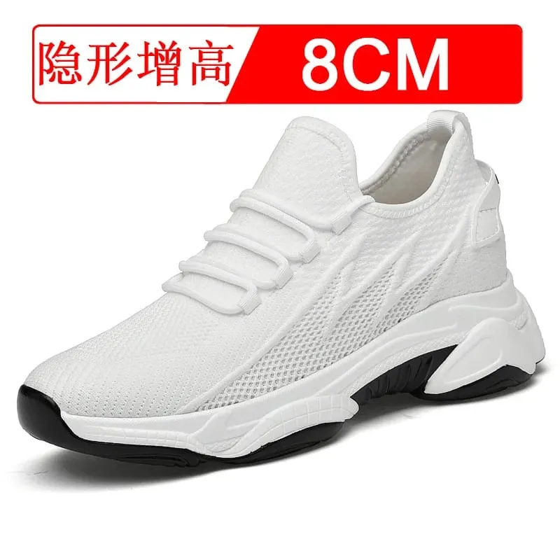 Men's Invisible Height Increasing Casual Shoes 10cm Elevator Breathable Mesh Upper Walking Shoes with Soft Bottom — image 8