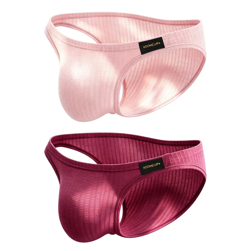 Men's Underwear Ribbed Texture Mens Brief Nylon Elastane Underpants Lightweight Thin Comfortable Male Triangle Underwear M‑XXL