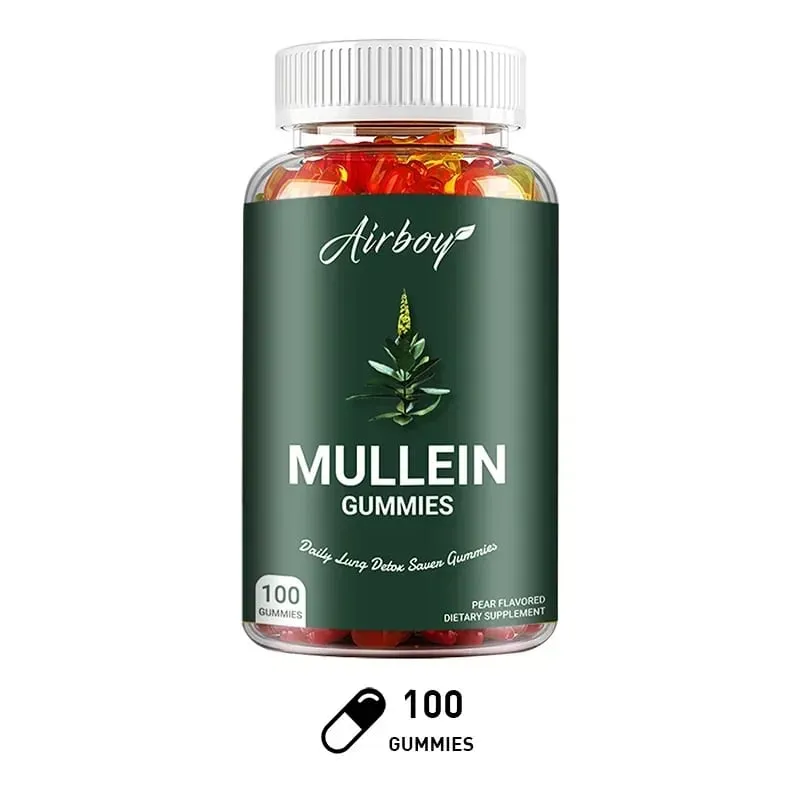 Mullein Gummies - Supports Clear Lungs & Respiratory Health Natural Detoxification Enhanced Immune Function