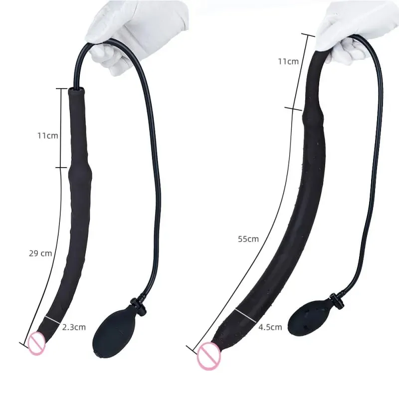 New Super Long Inflatable Expansion Dildo Butt Plug Deep Penetration Prostate Massage Big Dick Plug Anal Sex Toys For Men Women — image 6