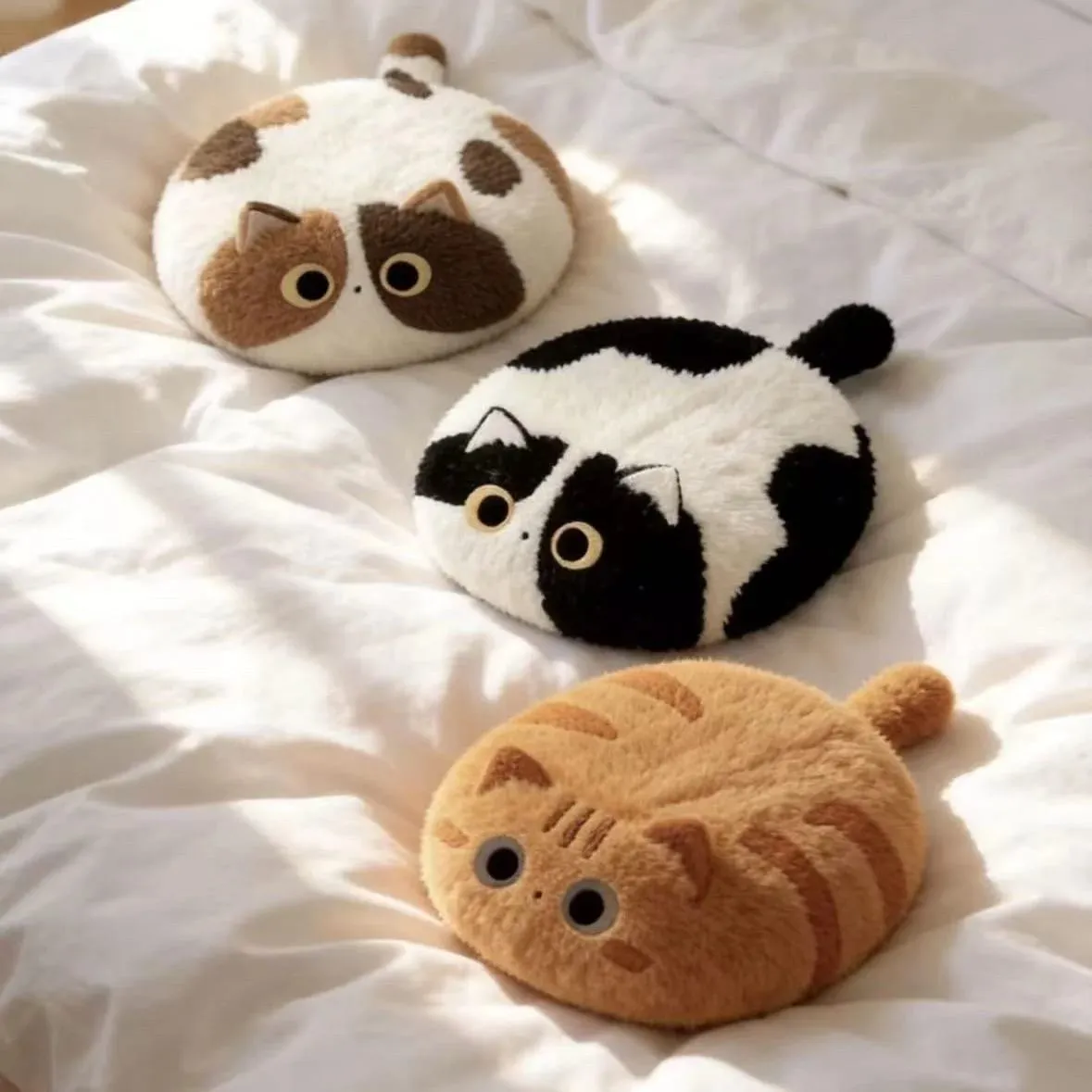 Cute Cat Plush Cushion Pillow Stuffed Plushie Soft Sofa Seat Chair Back Doll Office Dorm Bedroom Gift for Kids Girls — image 10