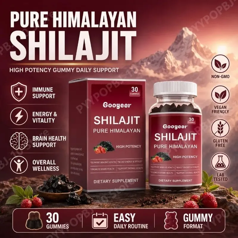 Googeer Shilajit Gummies Pure Himalayan High Potency Supports Immune Health Brain Health Daily Wellness 30 Gummies — image 2